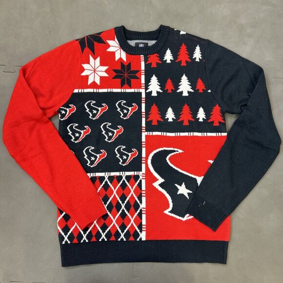 NWT Mens Houston Texans NFL Football Christmas Sweater Small Texas FS Charity - Picture 5 of 12